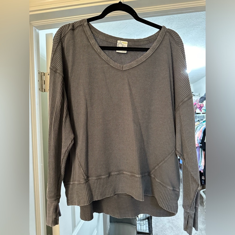 Offline by Aerie waffle sweatshirt
